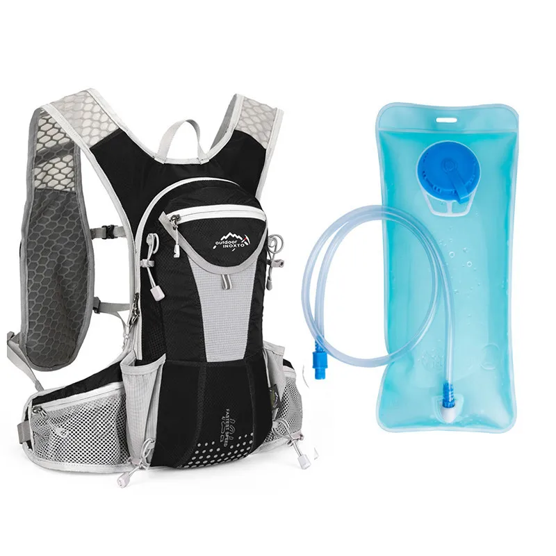 Ультралегкий велосипедный рюкзак 12л, рюкзаки для езды на велосипеде, альпинизма, пешего туризма, лыжного спорта, спортивная сумка для улицы, MTb, дорожная велосипедная сумка - Цвет: with 2L water bag