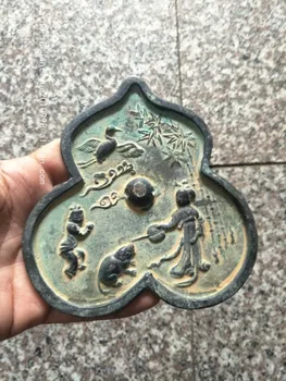 

Rare Distinctive Tang Dynasty bronze mirror,Beauty and the beast,Free shipping