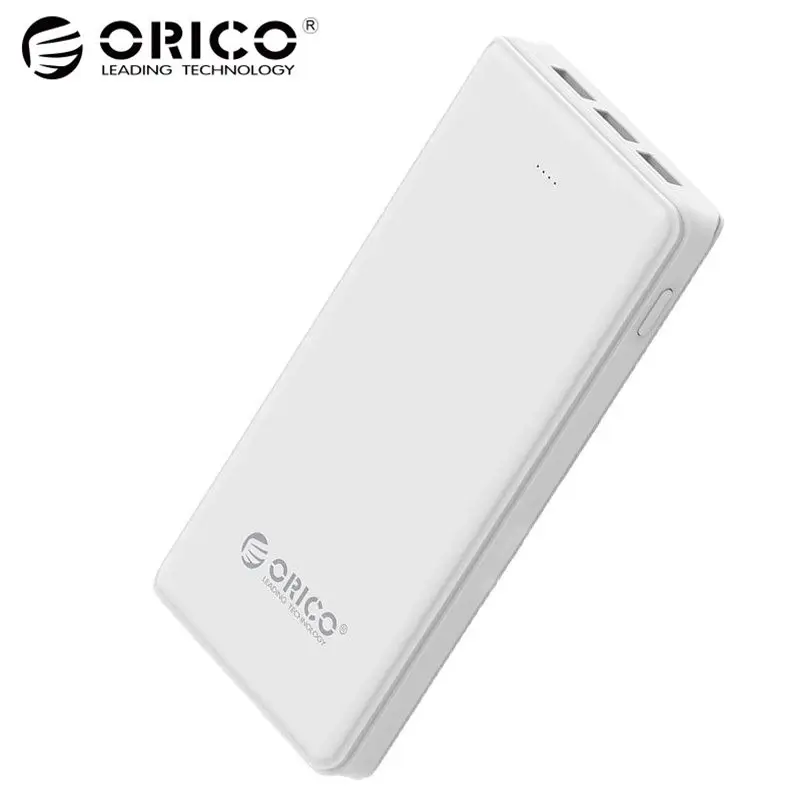 ORICO 20000mAh 3 USB Power Bank 5V/2A*2+5V1A*1 External Battery Mobile Backup Bank Charger with Flashlight Universal White ORICO 20000mAh 3 USB Power Bank 5V/2A*2+5V1A*1 External Battery Mobile Backup Bank Charger with Flashlight Universal White