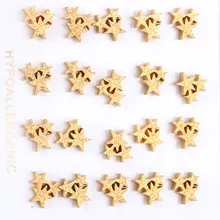 LUXUKISSKIDS, 10 пар,, маленькие серьги-гвоздики, набор, серьги в форме звезды, ювелирные изделия хорошего качества