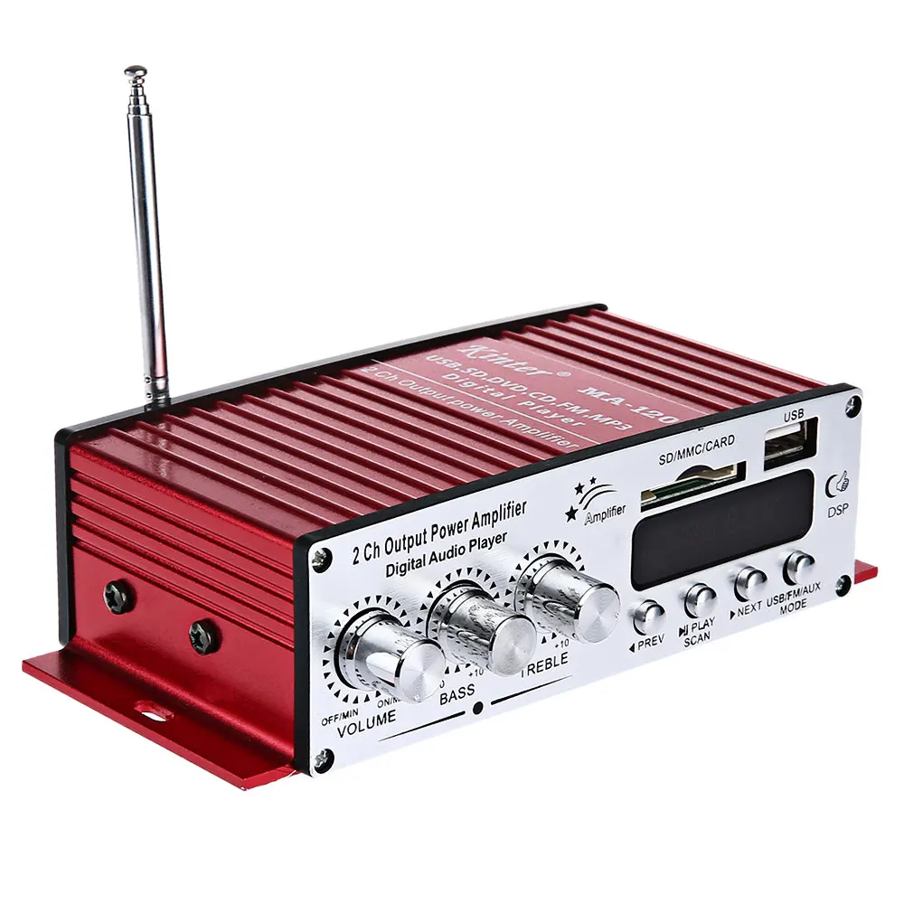 Kinter MA-120 Stereo Audio Amplifier Portable Mini Speaker Support HiFi FM SD USB 2CH 12V Input For Car Motorcycle Audio Stereo Kinter MA-120 Stereo Audio Amplifier Portable Mini Speaker Support HiFi FM SD USB 2CH 12V Input For Car Motorcycle Audio Stereo