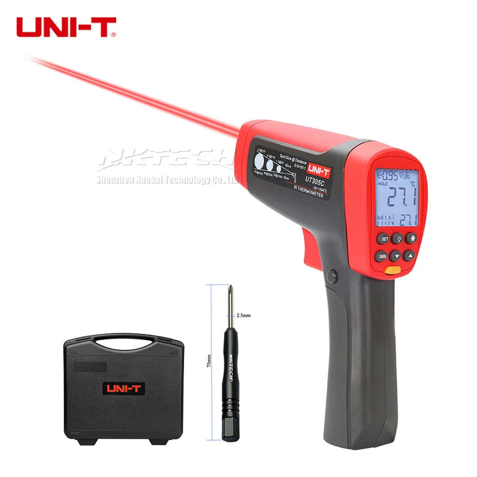 UNI-T UT309A UT309C профессиональный лазерный инфракрасный термометр для измерения температуры UT303A UT303C UT303D UT305A UT305C ИК инфракрасный пистолет промышленного Температура - Цвет: UT305C USB interface