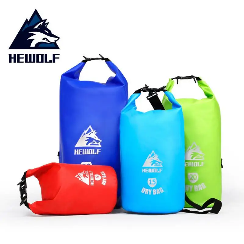 

Hewolf 5L 15L 20L 30L Waterproof Outdoor Bags Storage Dry Bag Ultralight Swimming Bag Dry Beach Drifting Backpack Rafting Bags