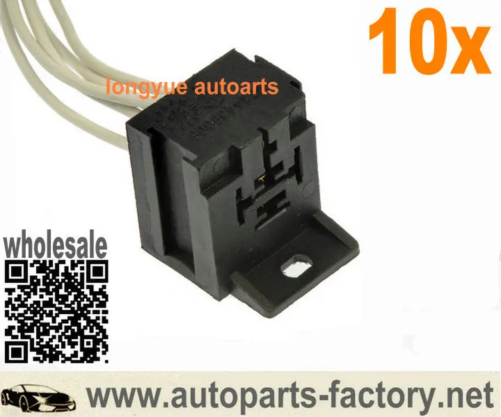 

longyue 10pcs 5 way A/C HVAC Relay Repair Connector Pigtail Heater Switch Socket 8"
