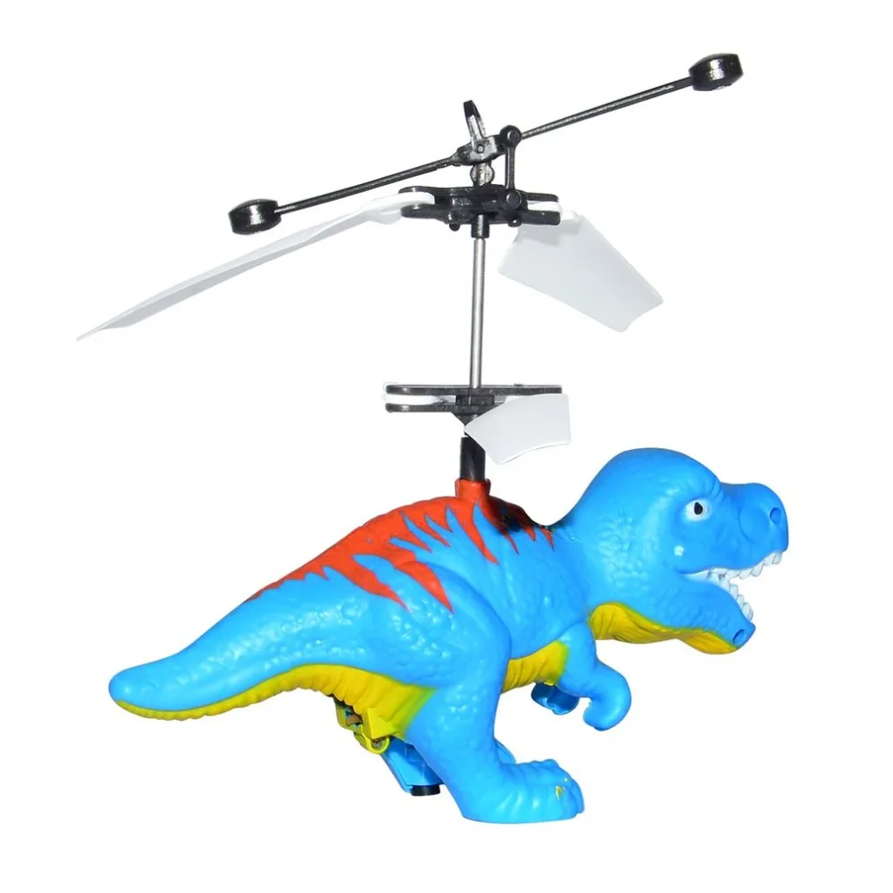 Электрический RC Летающие игрушки Инфракрасный Сенсор в натуральную величину модель динозавра вертолет светодиодный вспышка освещение зарядка через usb маленький динозавр RC Летающие игрушки