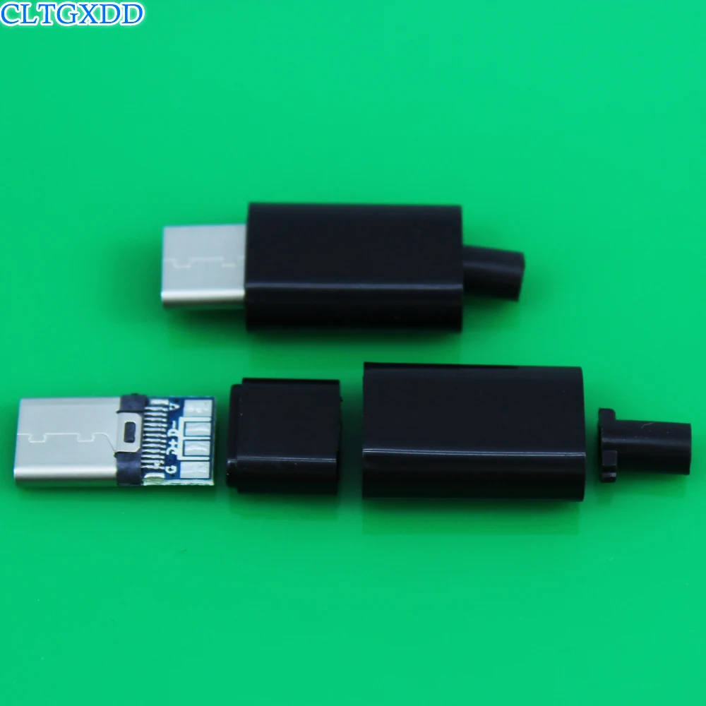 cltgxdd 4 in 1 Micro USB Male Plug USB Terminal Connectors Welding Type Tail Charging Socket