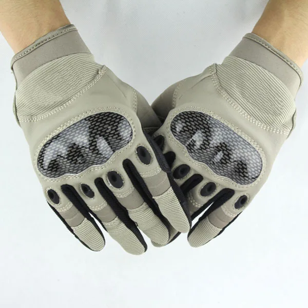 Outdoor Tactical Gloves Full Finger Sports Hiking Riding Cycling Military Men's Gloves Armor Protection Shell Gloves (8)