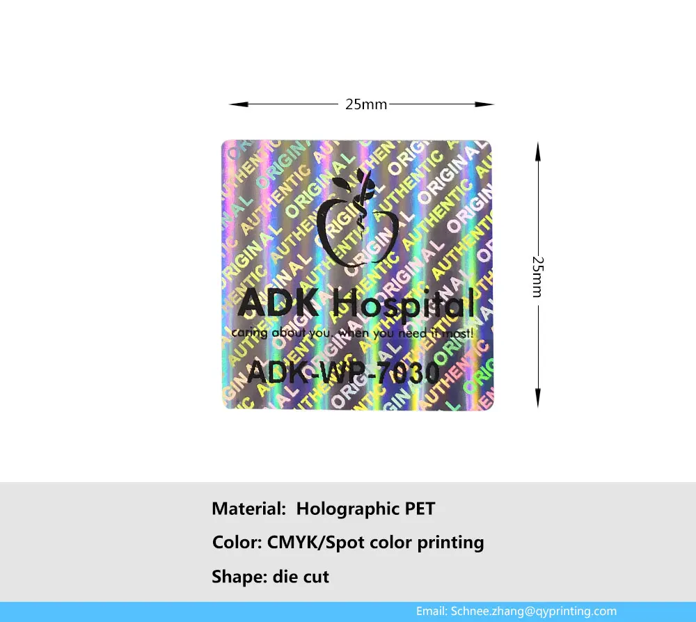 10000 шт напечатанные на заказ Аутентичные голограммные стикеры 3D 2D анти поддельные серийный номер qr-код штрих-код напечатанные 3D Голограмма