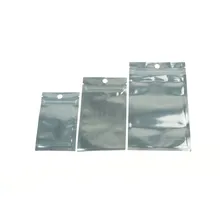 100 pcs/lot feuille claire Mylar stockage scellant Zip sac cuisine sous vide emballage alimentaire en aluminium sacs(China)