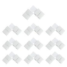 10 мм 5050 2PIN 4PIN разъем для светодиодной ленты L T+ форма без пайки защелкивается 4 проводника правый угол угловой зажим для RGB светодиодные ленты