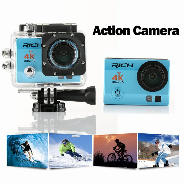 Andoer Q3H " Ультра-HD lcd 4K 25FPS 1080P 60FPS Wifi Cam FPV видео выход 16MP Экшн-камера