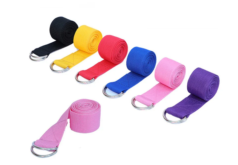 5 цветов Yoga Stretch Strap Multi-colors d-кольцевой ремень фитнес-упражнения гимнастическая веревка фигура Талия Ноги сопротивление фитнес-полосы ремень