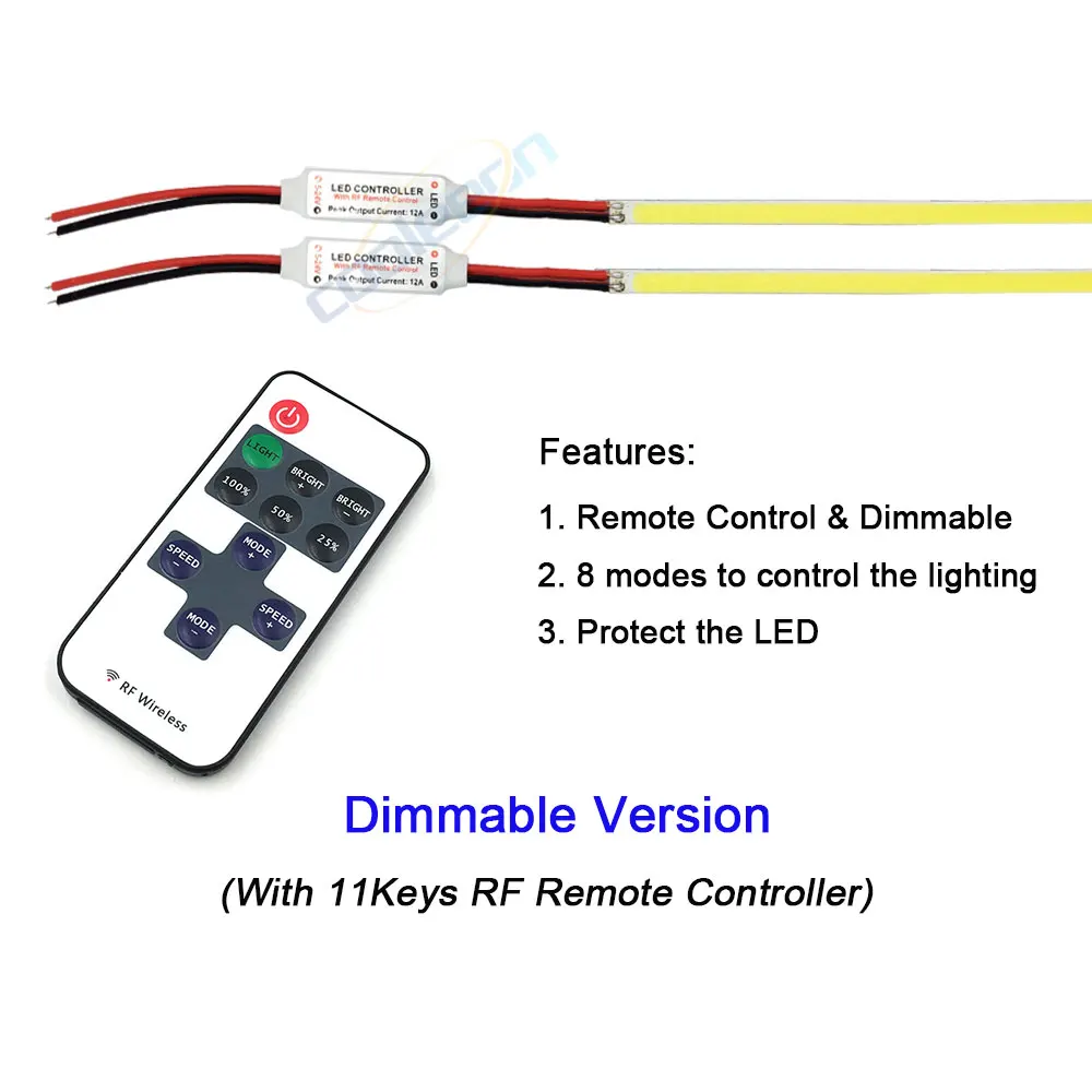 10 шт. DC12V светодиодный светильник светодиодные ленты COB лампы 60 см 50 см, 40 см, 30 см 20 см 12V светодиодный бар светильник s теплый холодный день белые лампы для DIY светильник Инж - Испускаемый цвет: COB WITH CONTROLLER
