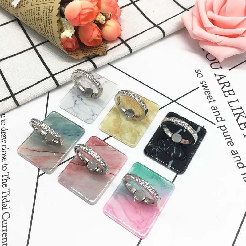 Finger Ring Mobile Phone Smartphone Stand Holder For iPhone X 8 7 6 6S Smart Phone IPAD MP3 Marble Mount Stand For Samsung