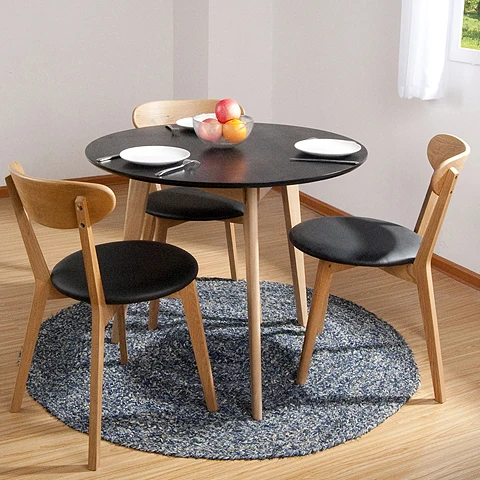Nordic pequeño apartamento comedor de madera de roble mesa de ... Nordic pequeño apartamento comedor de madera de roble mesa de ...
