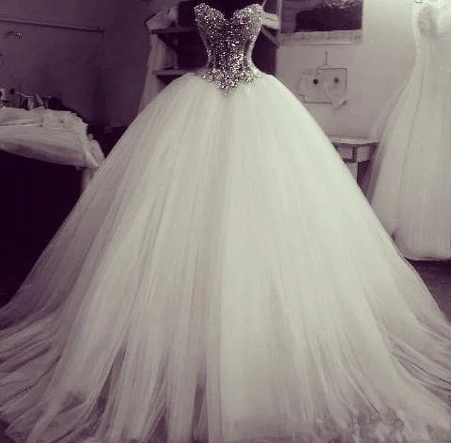 puffy sparkly wedding dresses