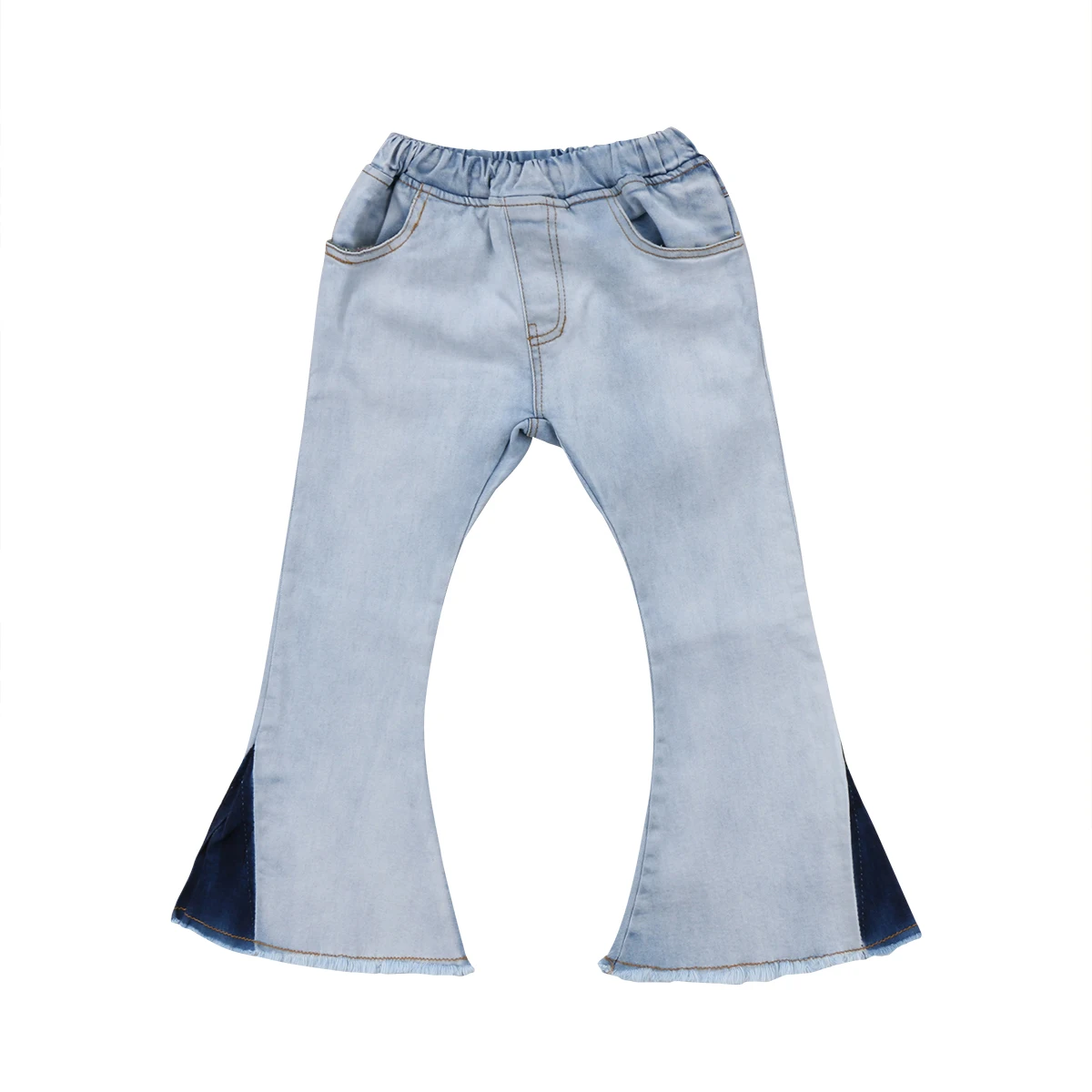 

Toddler Kids Baby Girls Bell-Bottoms Pants Denim Wide Leg Jeans Trousers