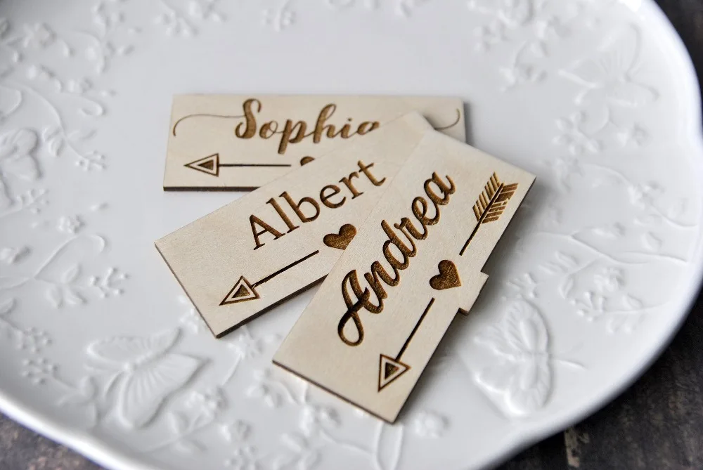 

Custom Laser Cut Name sign, Place Setting Sign Dinner Party Place Card Wedding Favour Card Decoration Calligraphy Party