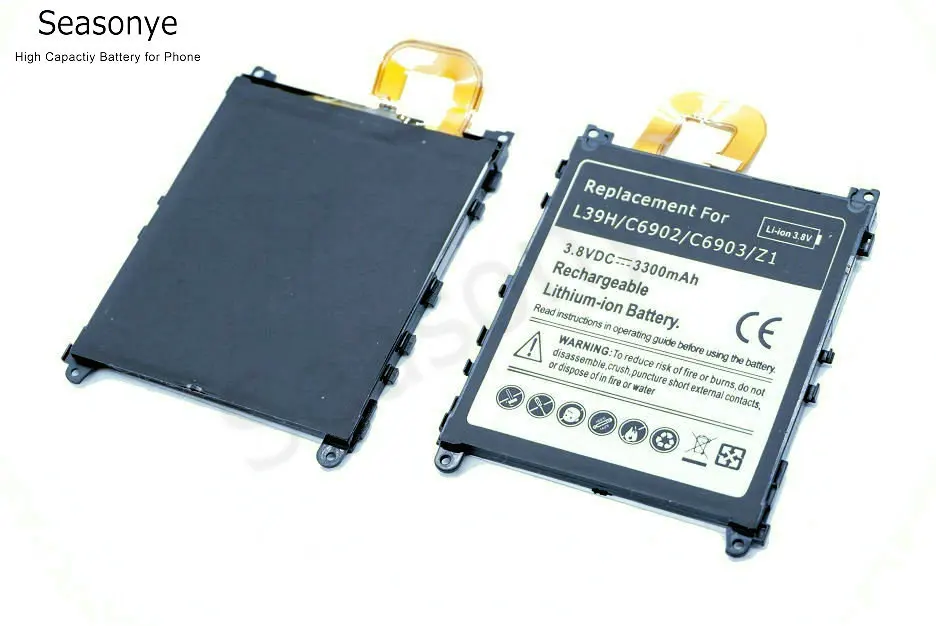 Seasonye 1x3300mAh LIS1525ERPC Сменный аккумулятор для Z1 L39H C6902 C6903 L39T L39U C6916 C6943 D5503|battery for|3300mah