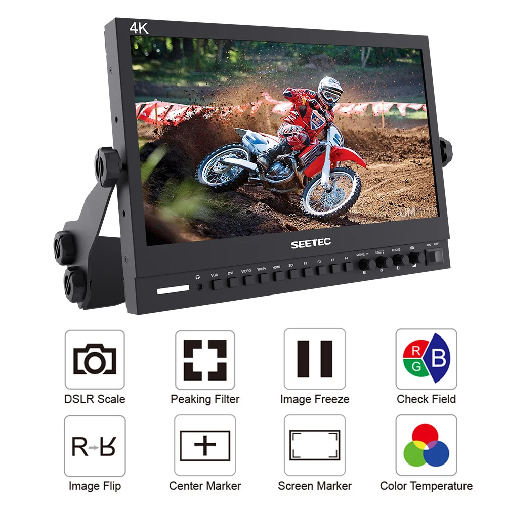 SEETEC P133-9HSD 13," алюминиевый корпус Pro трансляции 4 K монитор Ultra HD 1920x1080 lcd ips экран 3g SDI 4 K HDMI YPbPr AV DVI