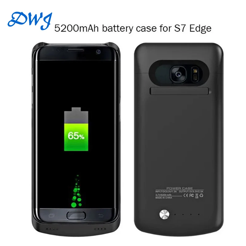 For Galaxy S7 Edge Battery Case 5200Mah External Backup Charger Power Bank For Samsung galaxy s7