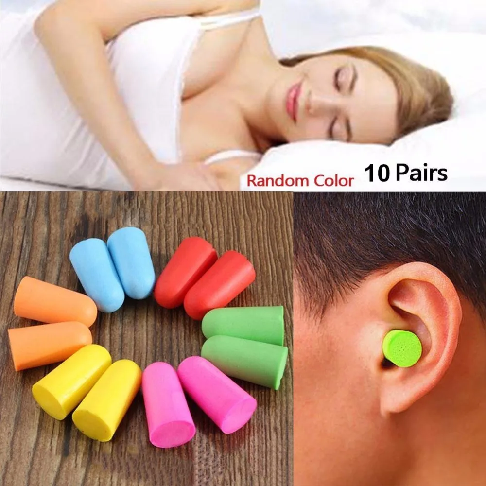 

10 Pairs Soft Silicone Ear Plugs Sound Insulation Ear Protection Earplugs Anti Noise Snoring Sleeping Plugs Noise Reduction