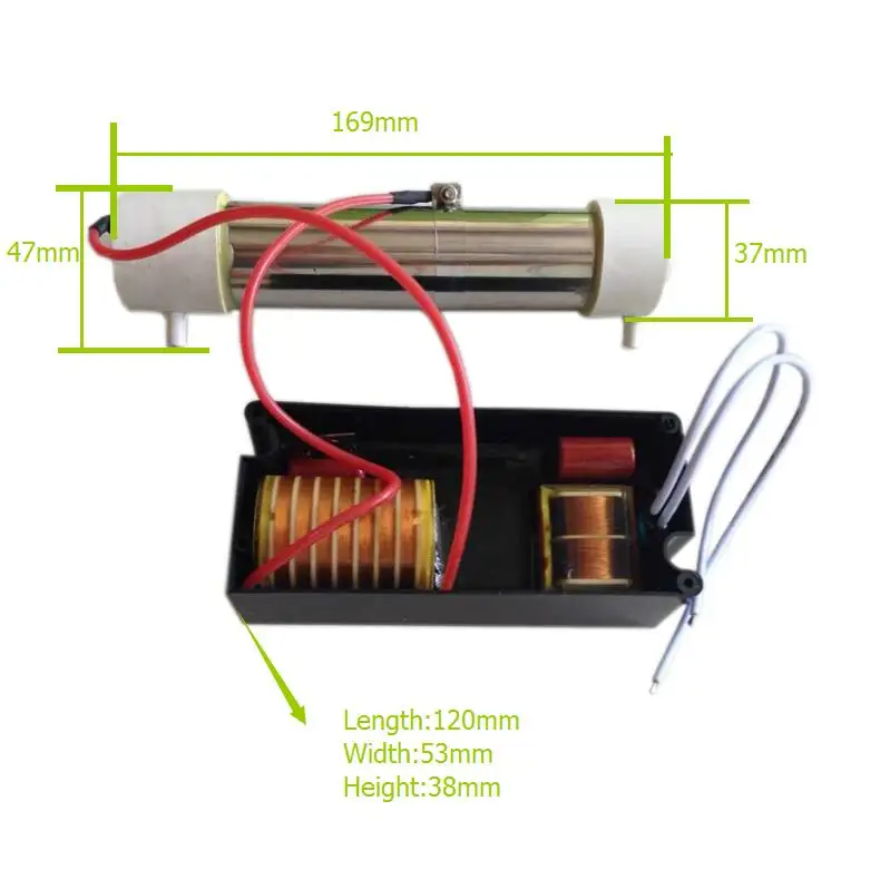 220 V/110 V SilicaTube генератор озона 2 Гц/ч для очистки воздуха и воды 1 комплект начинается Аксессуары Дополнительно