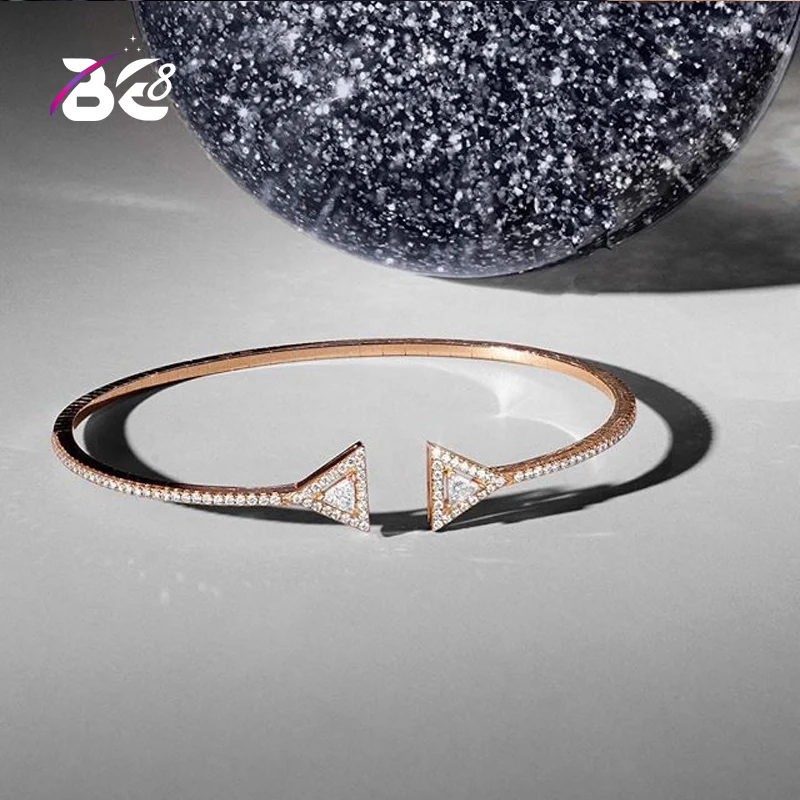 

Be 8 Luxury AAA+Zircoina Bangle for Woman Dress , Trendy Exquisite Micro Pave CZ Crystal Cuff Bracelet Bangle for Gift B096