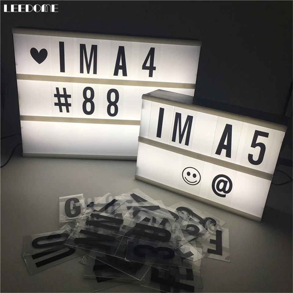 Прямая поставка A4 A5 Размеры Кино Lightbox Комбинации DIY ночник коробка с черными