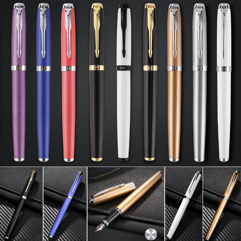 

Free Shipping New Arrival Hero 521 Luxury Metal Fountain Pen Business Writing Signature Pen Buy 2 Pens Send Gift