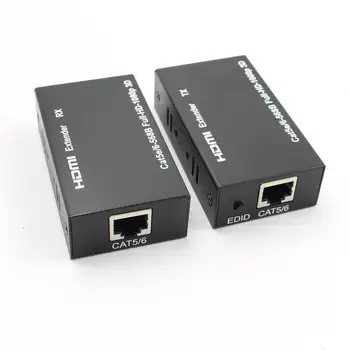 

1080P HDMI Extender 1x1 Splitter HDMI sender&receiver HDMI cable with Cat6 RJ45 ethernet cable for HDTV projector