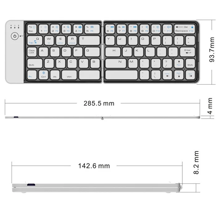 CS8071-5ANIMUSSPocket universal foldable wireless keyboard for iPad iPhone Android Windows tablets  (2)