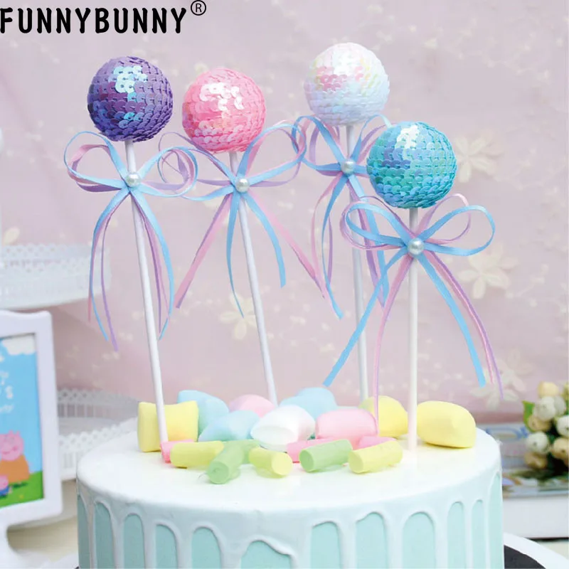 

FUNNYBUNNY Romantic Ribbon Bowknot Cupcake Plugin Party Supplies Decoration DIY