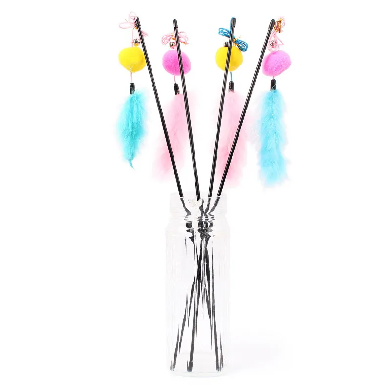 

Transer Cat Supplies Hot Creative plastic interactive toys Color random feather Funny interactive toy drop shipping July6 P40