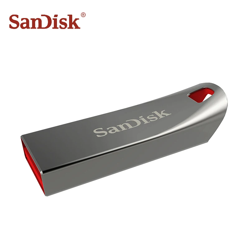 SanDisk металлический USB флеш-накопитель 64 ГБ 32 ГБ USB 2,0 Флешка 16 ГБ 8 ГБ флеш-карта памяти, Флеш накопитель usb флешка