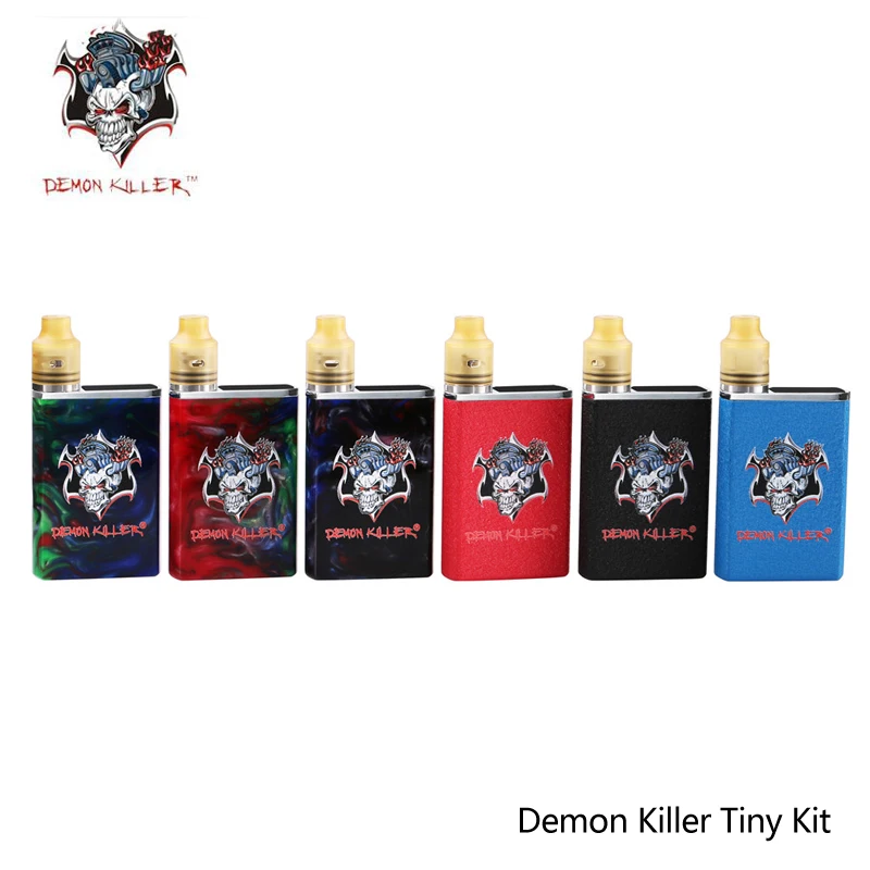 

Original Demon Killer Tiny Kit with tiny RDA tank LED screen built in 800mAh battery resin electronic cigarette kit for vape