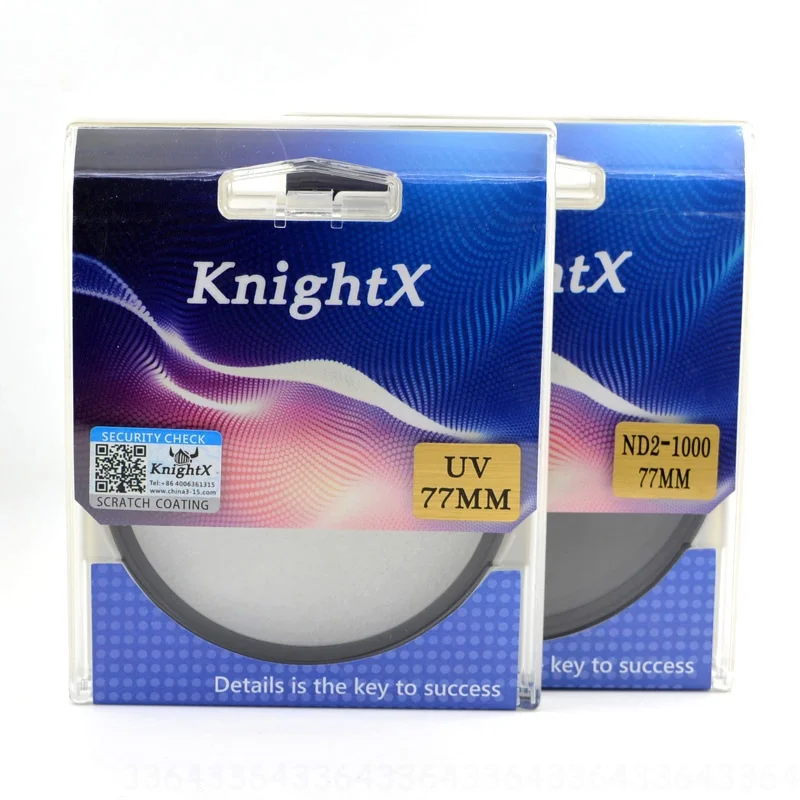 KnightX UV ND2-ND1000 ND фильтр нейтральной плотности 52 мм 55 мм 58 мм 67 мм 77 мм для объектива камеры для canon nikon светильник