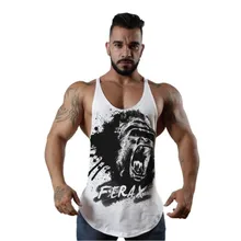 Gorilla Hot Sale printing vest font b Men s b font Tank Tops Sleeveless Shirt tank