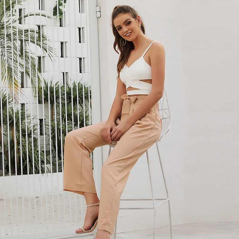 2019 spring summer new hot wide leg pants fashionable solid color high waist full trousers women girl long pants 80988 2019 spring summer new hot wide leg pants fashionable solid color high waist full trousers women girl long pants 80988