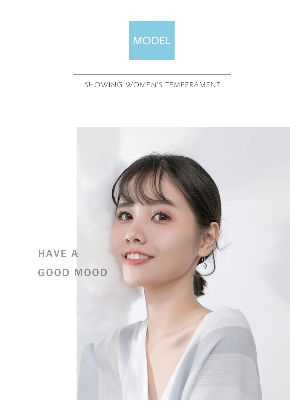 2019 New 925 Silver Earrings Female Fashion Art Blue Drop-Shaped Earring Birthday Gift Temperament Goddess Short Ear Jewelry (4)