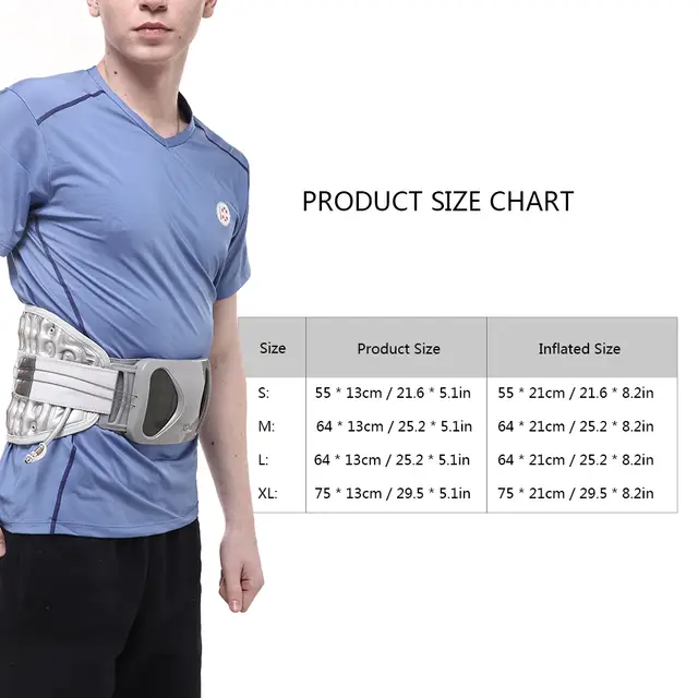 Back Support Belt Size Chart