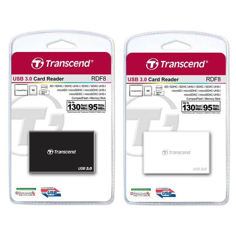 Супер скорость Transcend все в 1 USB 3,0 TF/SD кардридер адаптер для SDHC/SDXC/microSDHC/microSDXC/UHS-I CF карта адаптер