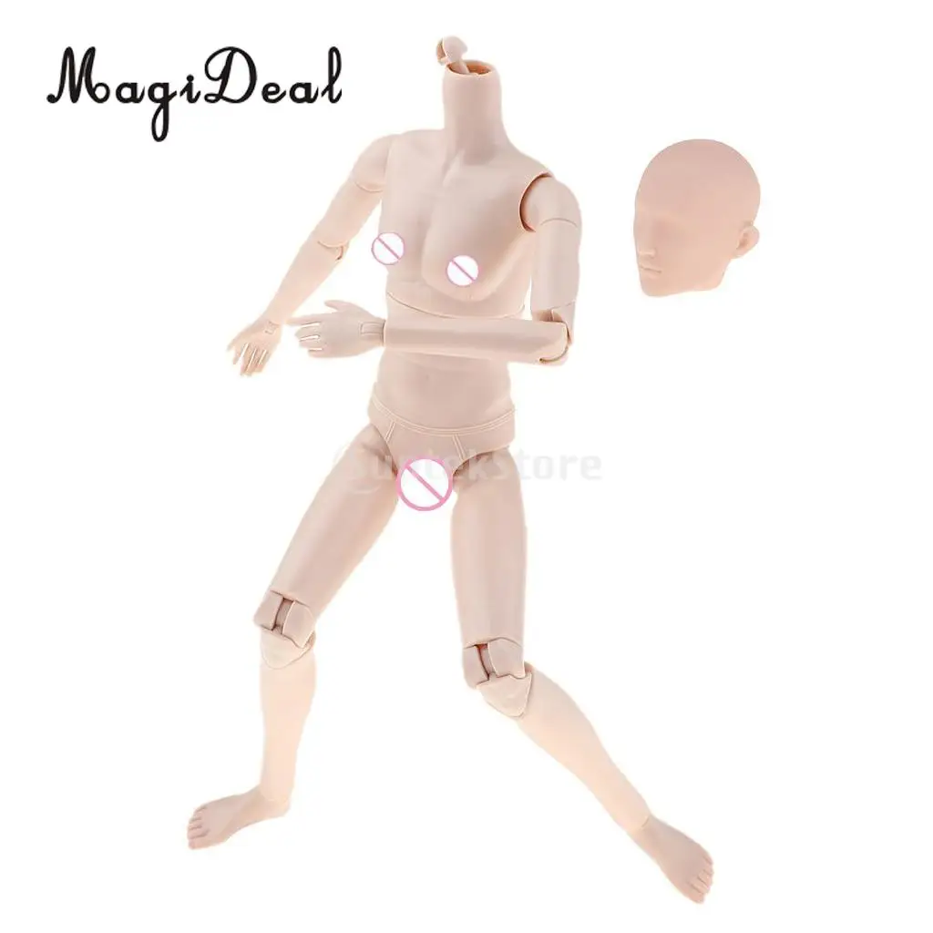 20 Joints 1/6 Male Doll Body Parts with No Make Up Head DIY Accessories 28cm