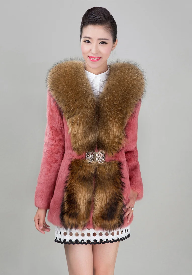 S 3xl Women Fashion Faux Fur Winter Fur Coat Long Section 2016 New 