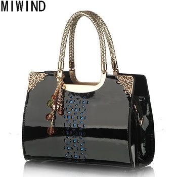 

Fashion Patent Leather Women Tote Bag Luxury Handbags Women Bags Designer Handbags High Quality Shoulder Bag For Women T1280
