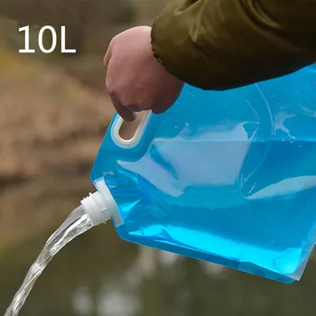 

10L Outdoor Water Bags Foldable Portable Water Tank Cooking Picnic BBQ Drinking Camp Water Container Bag Carrier Car