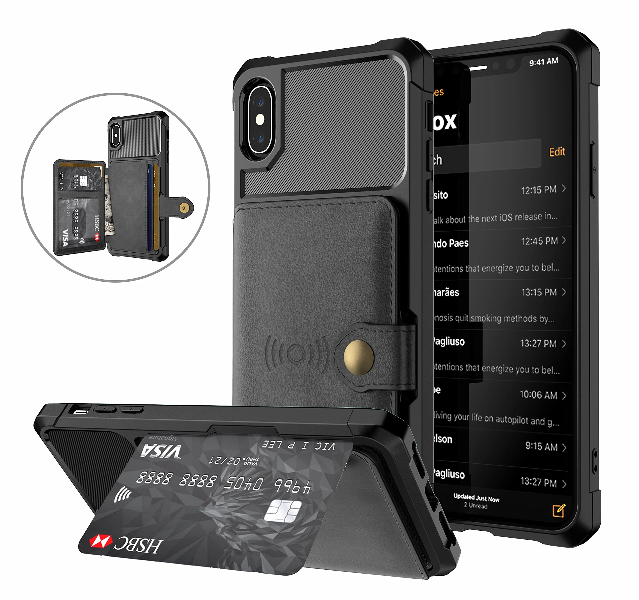 Роскошный чехол-Кошелек из искусственной кожи для iPhone 6s 7 8P X XS XR 11 Pro MAX