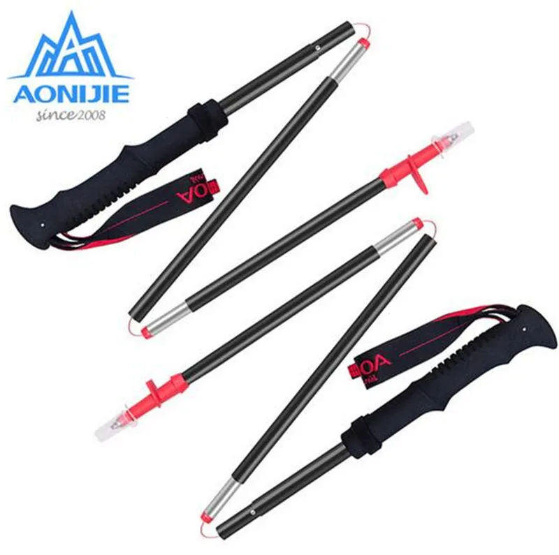 

AONIJIE Hiking Canes Trekking Pole Alpenstock Walking Stick Ultra-light Adjustable Aluminum Alloy 3 Section Climbing Hiking