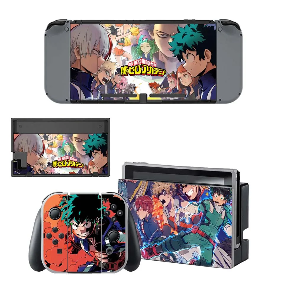 My Hero Academia Full Body Cover Skin Sticker for Nintend Switch Console Joy-Con and Dock - Цвет: YSNS1898