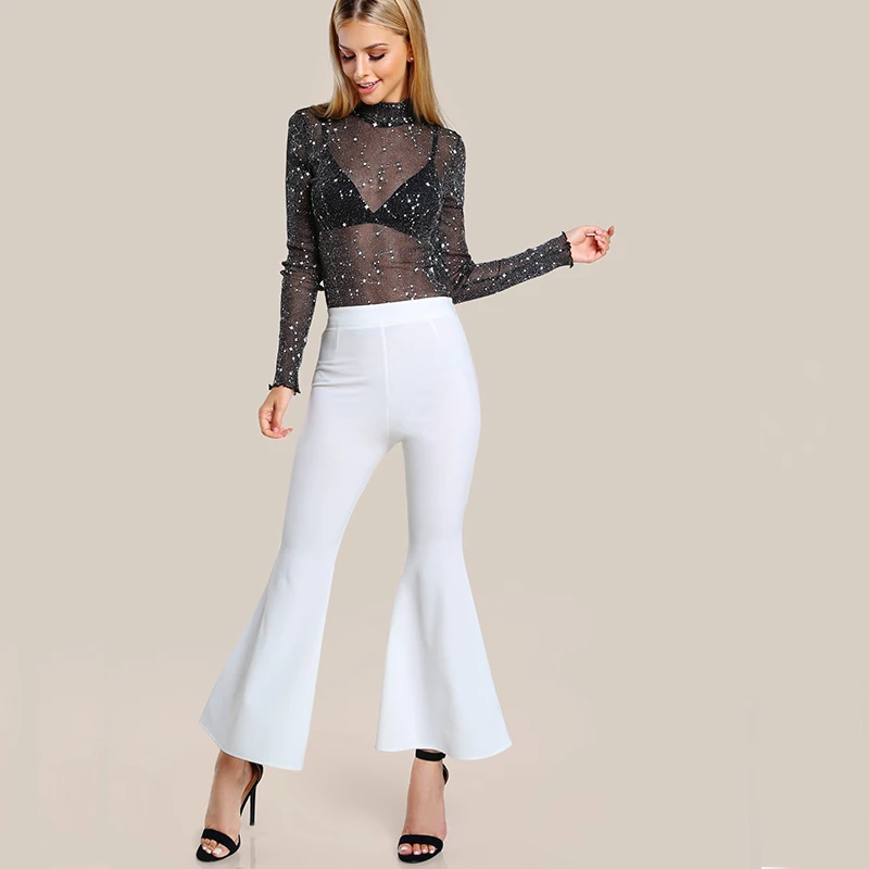 Женская Блестящая сетчатая блузка летняя новая женская сексуальные ...